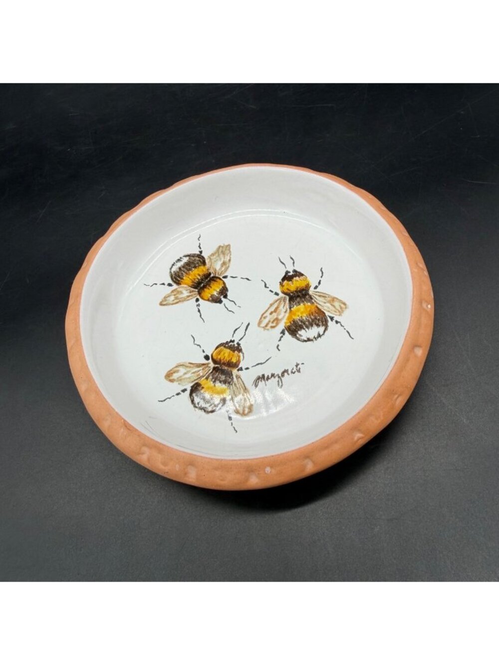 Vintage Trinket Dish Chanticleer Pottery Terracotta Ironton Missouri Handmade